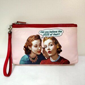 ISABELLA FIORE RARE CAN YOU BELIEVE THE SIZE OF THAT? LEATHER CLUTCH/WRISTLET